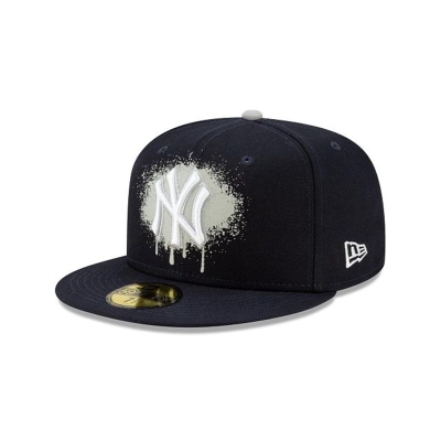 New York Yankees Gorra | New Era MLB Drip Front 59fifty Fitted Cap Mexico - Azules